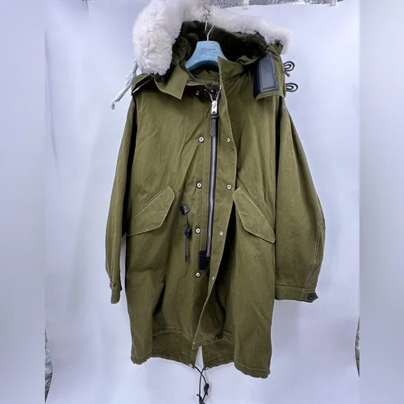 COACH Oversized Military Icon Parka Removable Linen and hoody Size 48 $1400